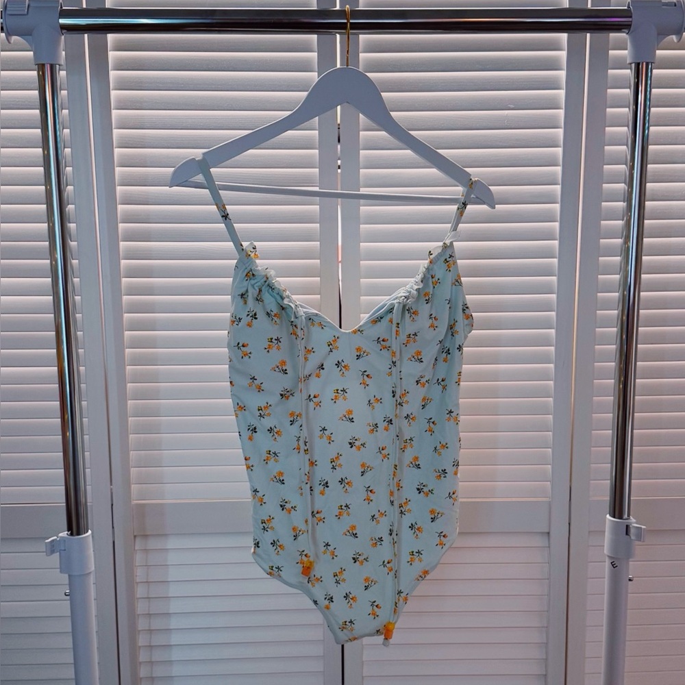 Aerie Floral One-Piece Cheeky Swimsuit